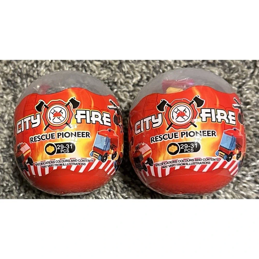 City Fire Rescue Pioneer Building Blocks 29-31 Pcs New Sealed Collectors Plastic